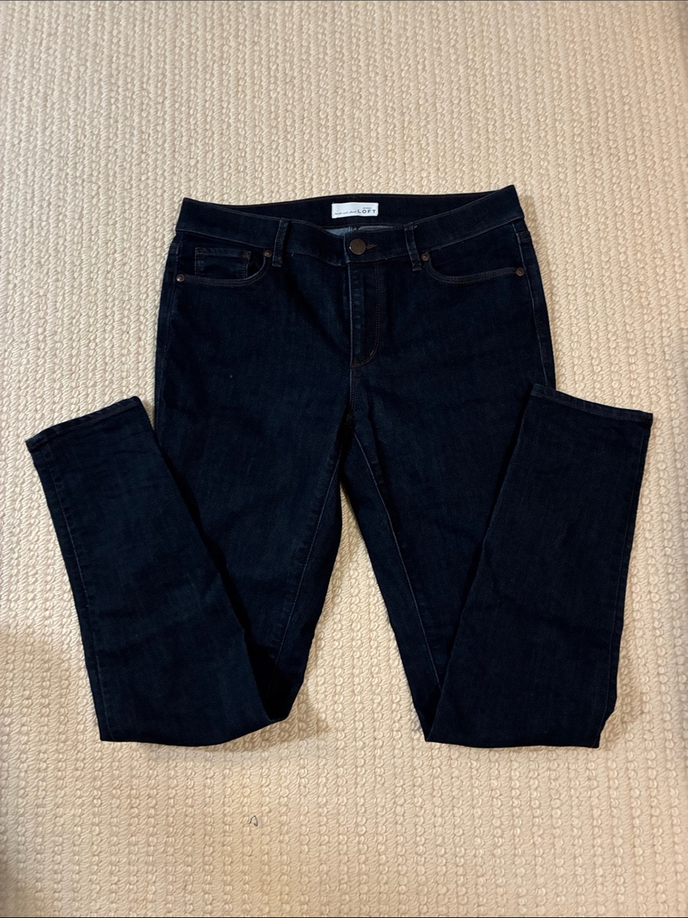 LOFT Women's Dark Blue Denim Skinny Jeans Sz 8